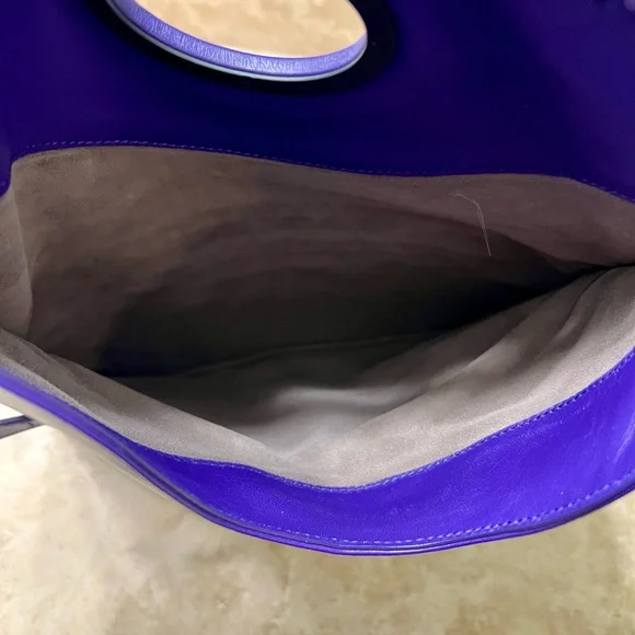 Bottega Veneta Lambskin and Snake Intrecciato Purple Clutch - Picture 6 of 12